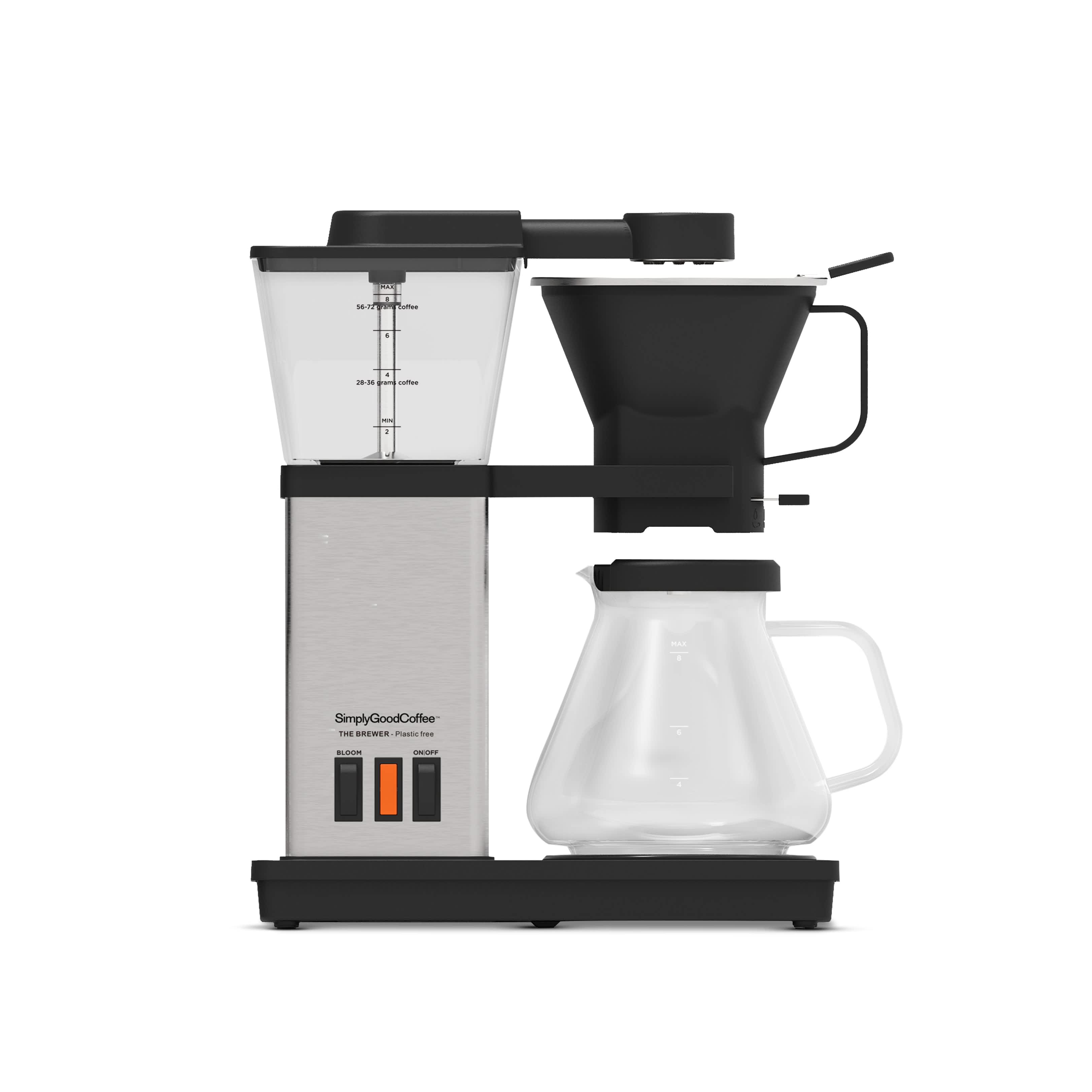 Plastic free coffee brewer