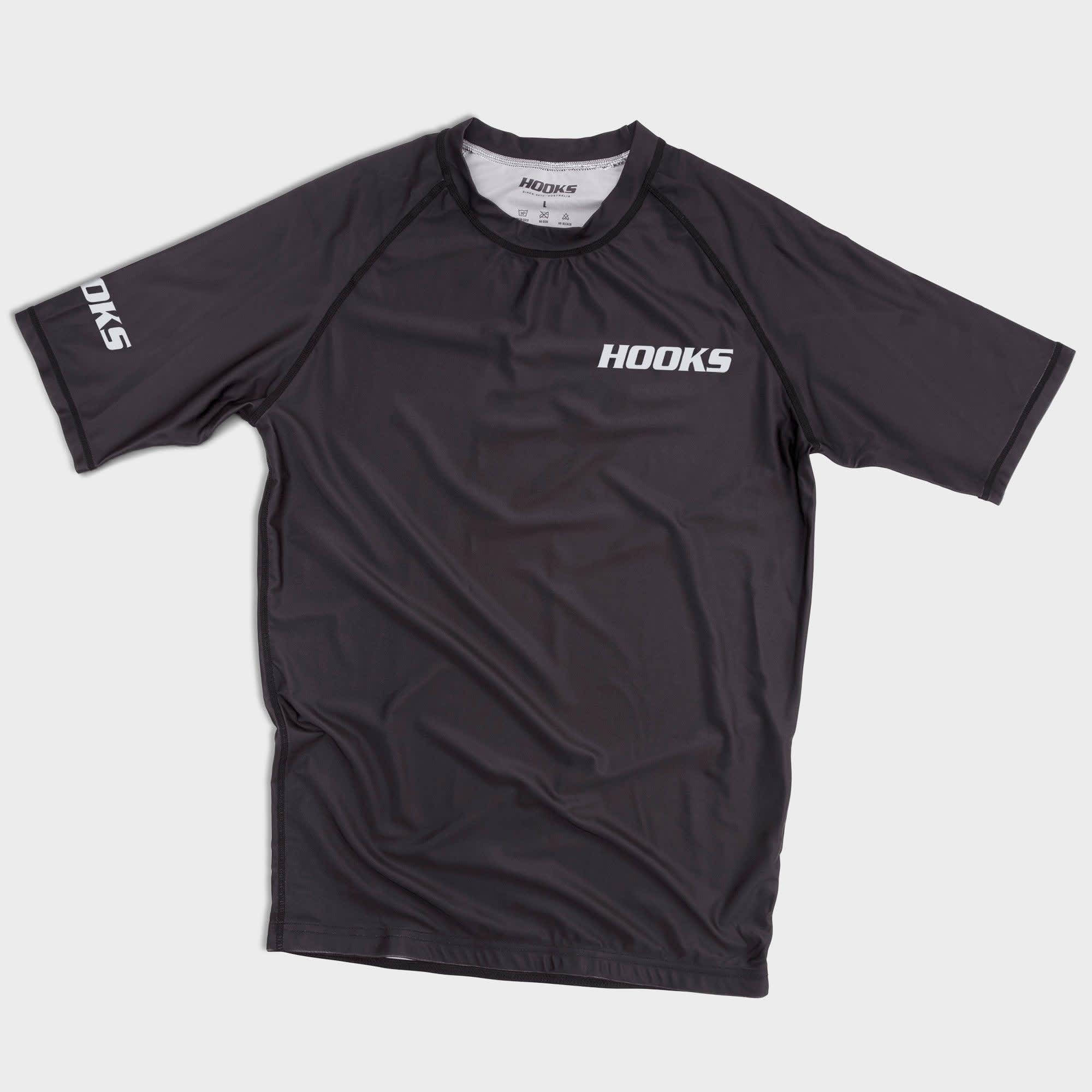 Hooks Core Rashguard Black - Short sleeve - Hooks Jiu-Jitsu