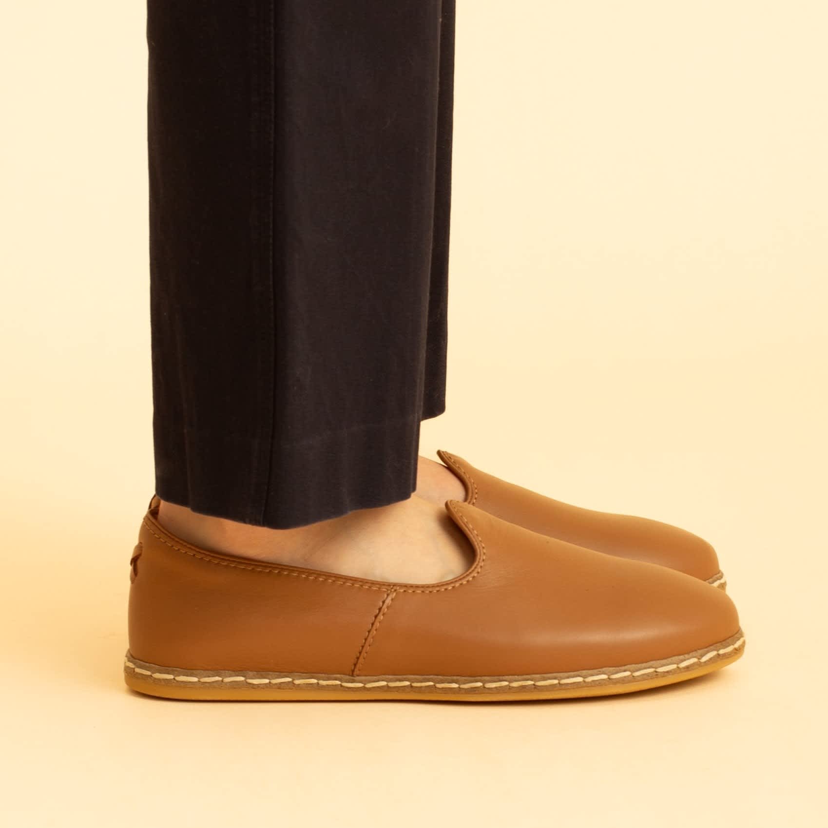 Camel Slip On Shoes - Charix Shoes