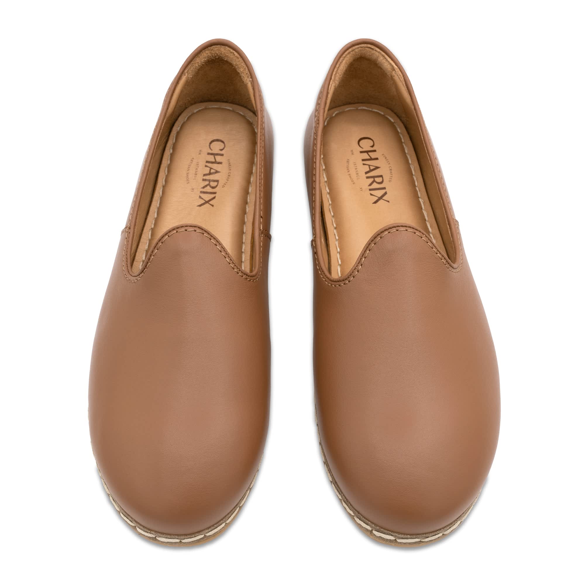 Camel Slip On Shoes - Charix Shoes
