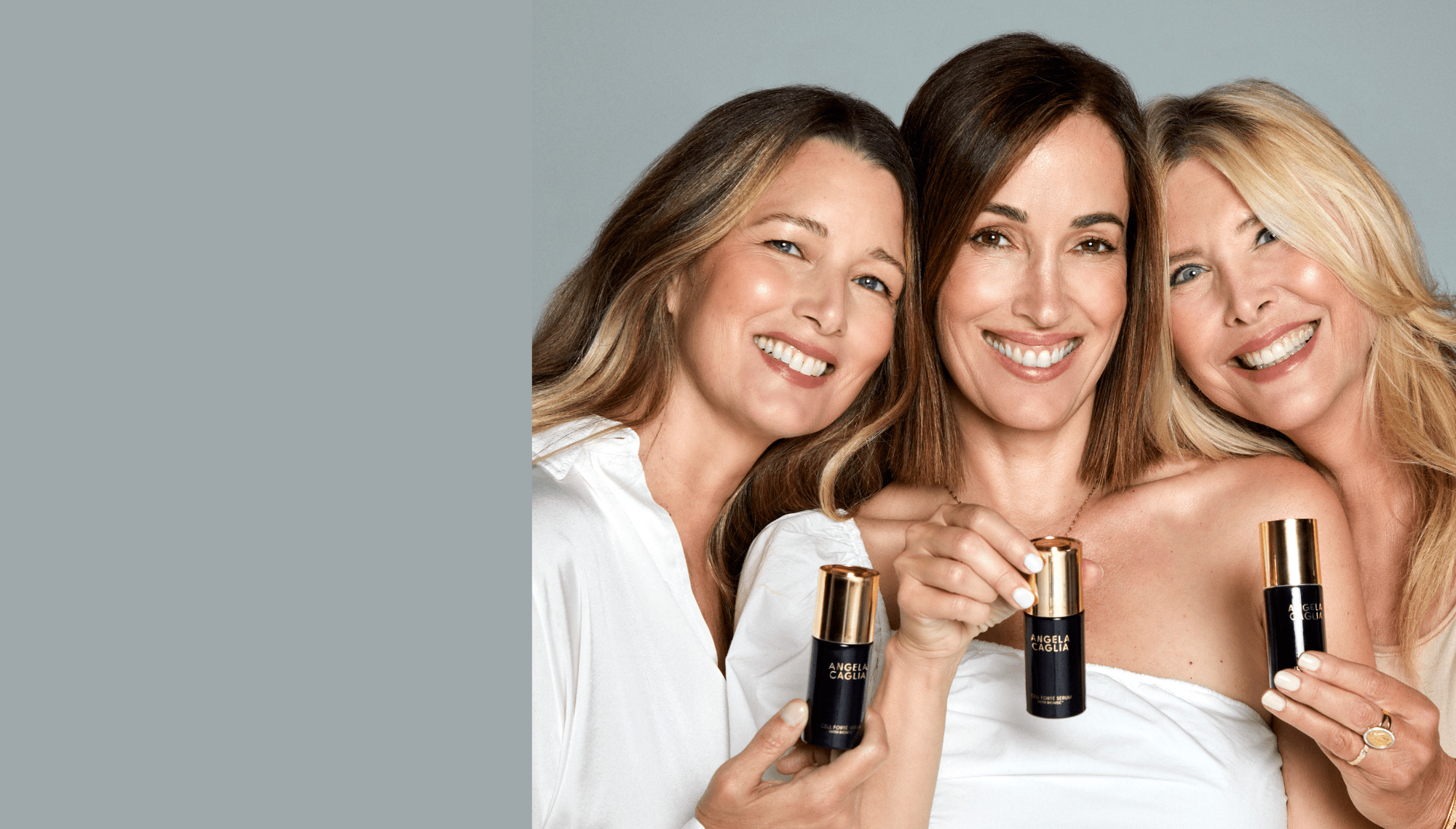 3 models hold cell forte serum