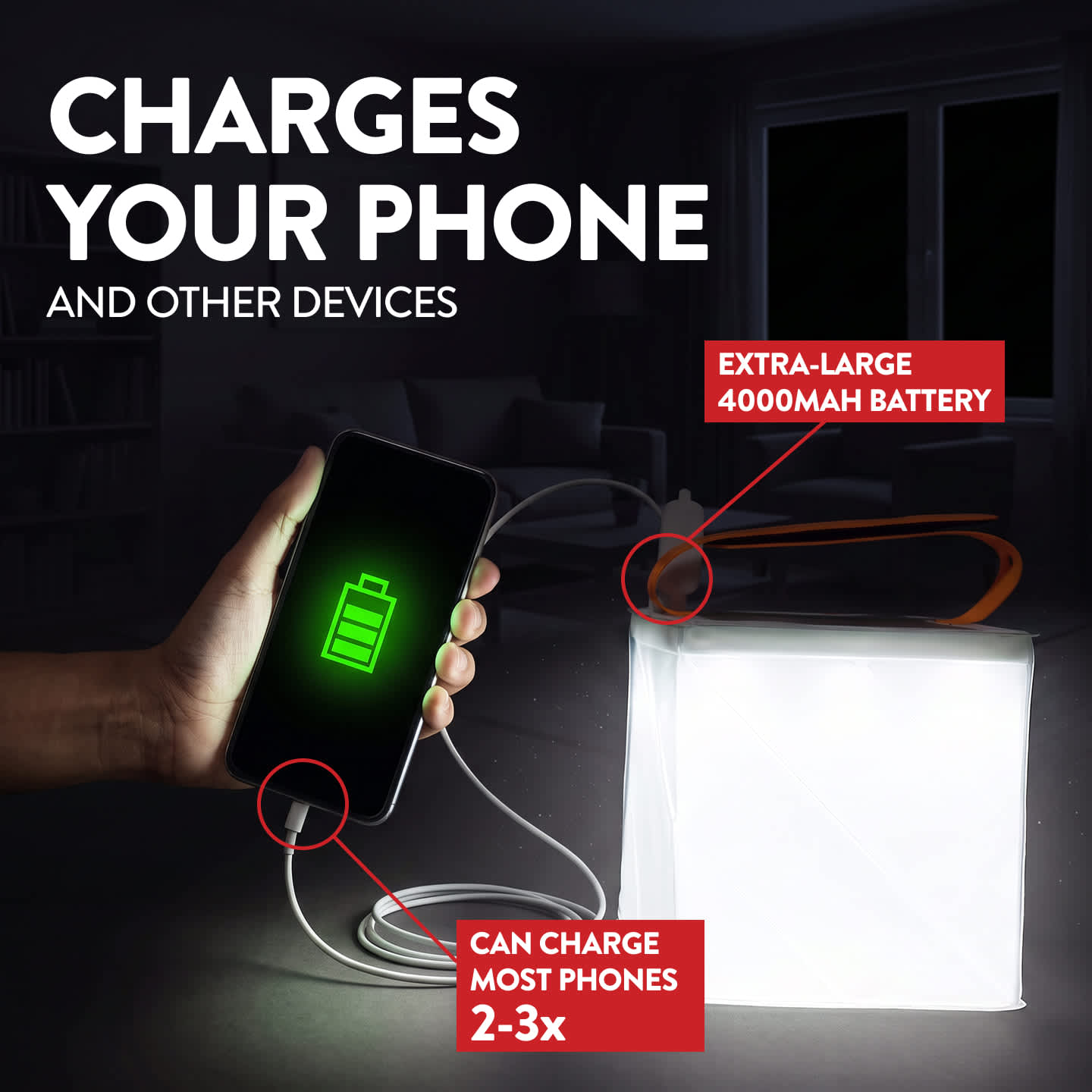 Titan power lantern red mode is great for seeing in the dark.