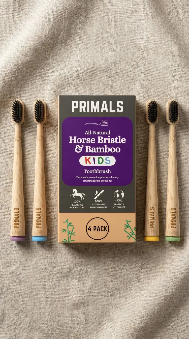 PRIMALS Kids Horse Bristle 4-Pack