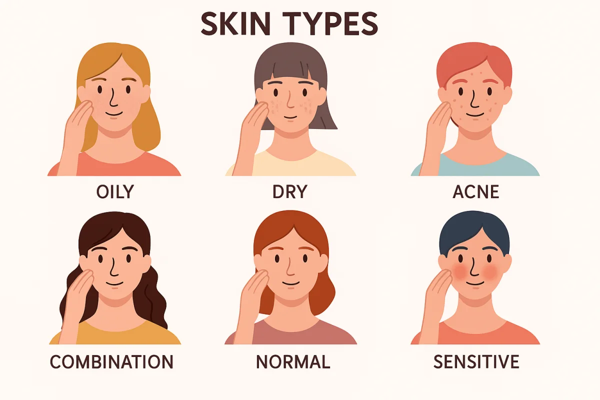 Foundation for different skin types