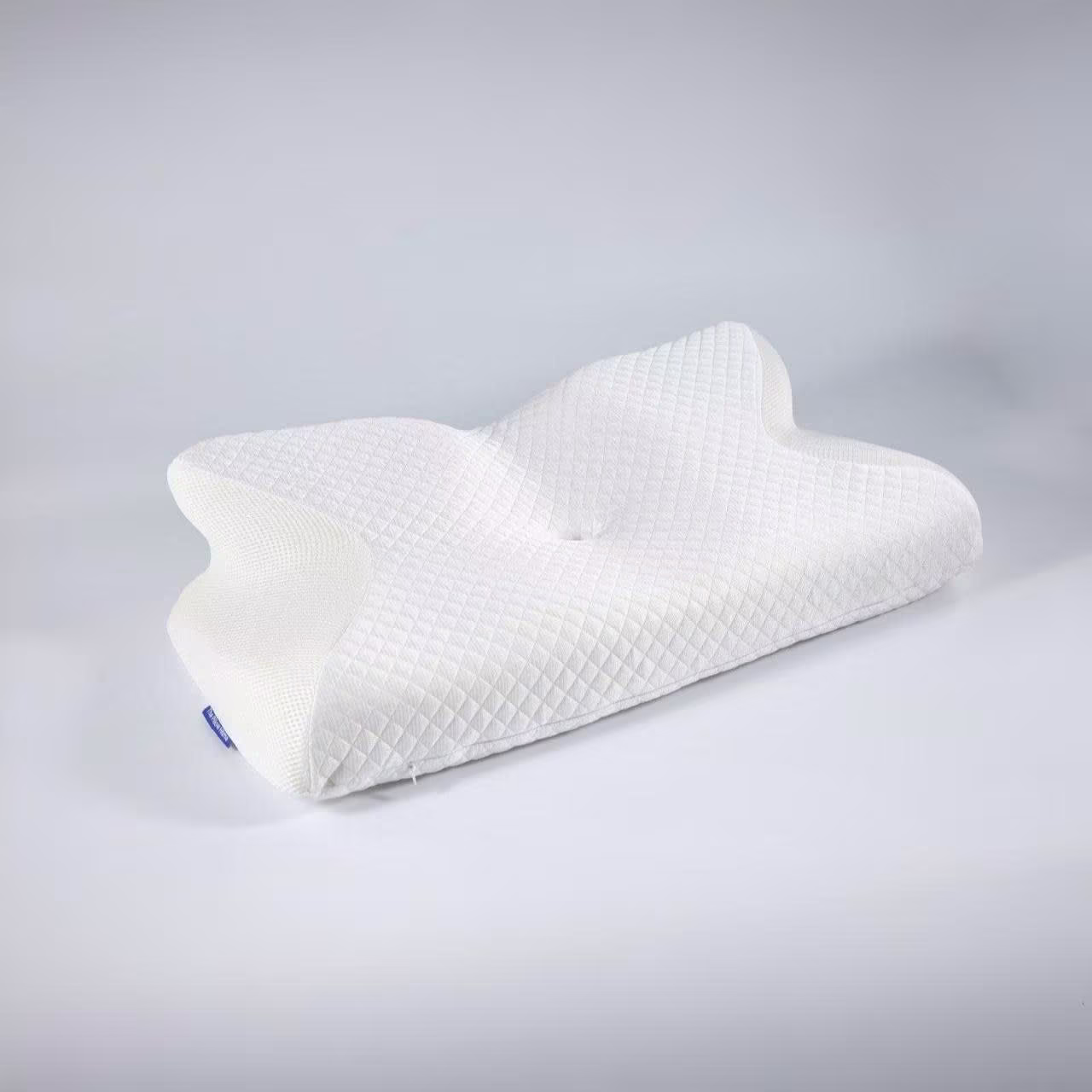 CozyRest pillow with annotations showing features