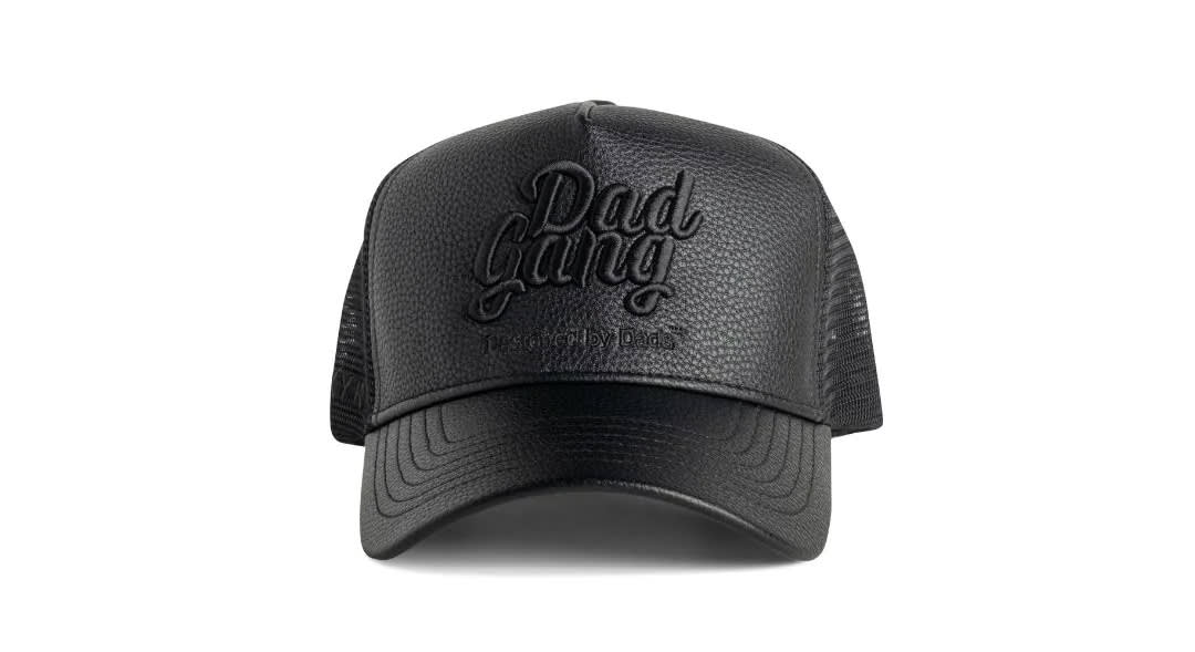 Triple Black Leather Trucker