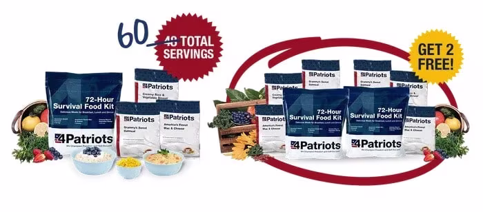 Buy 1 Get 2 FREE - 72-Hour Survival Food Kits