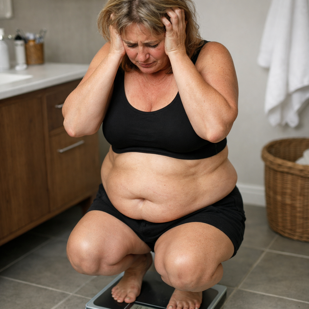 Kobieta leży bezsennie w nocy w okresie menopauzy