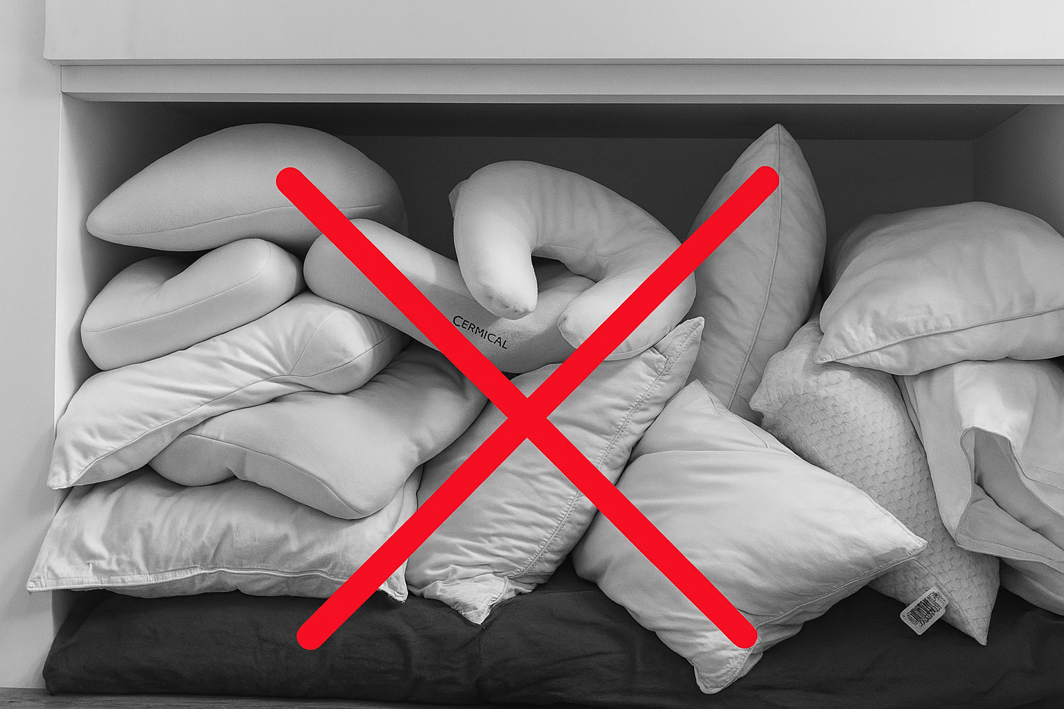 Pillow graveyard - multiple failed pillows
